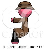 Pink Detective Man Sitting Or Driving Position