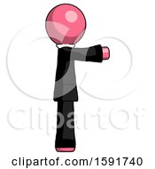 Pink Clergy Man Pointing Right