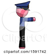 Poster, Art Print Of Pink Police Man Pointing Right