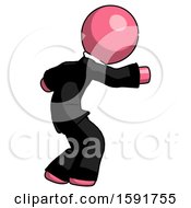 Poster, Art Print Of Pink Clergy Man Sneaking While Reaching For Something