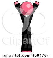 Poster, Art Print Of Pink Clergy Man Hands Up