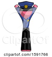 Poster, Art Print Of Pink Police Man Hands Up