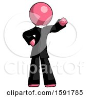 Poster, Art Print Of Pink Clergy Man Waving Left Arm With Hand On Hip