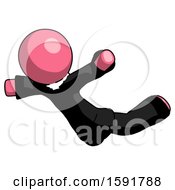 Poster, Art Print Of Pink Clergy Man Skydiving Or Falling To Death