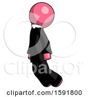 Poster, Art Print Of Pink Clergy Man Floating Through Air Left