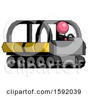 Poster, Art Print Of Pink Clergy Man Driving Amphibious Tracked Vehicle Side Angle View