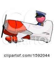 Poster, Art Print Of Pink Police Man In Geebee Stunt Aircraft Side View