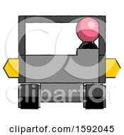 Poster, Art Print Of Pink Clergy Man Driving Amphibious Tracked Vehicle Front View