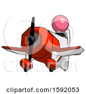 Pink Clergy Man Flying In Geebee Stunt Plane Viewed From Below