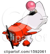 Poster, Art Print Of Pink Clergy Man In Geebee Stunt Plane Descending View