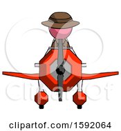 Poster, Art Print Of Pink Detective Man In Geebee Stunt Plane Front View