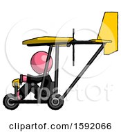 Pink Clergy Man In Ultralight Aircraft Side View
