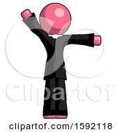 Poster, Art Print Of Pink Clergy Man Directing Traffic Right