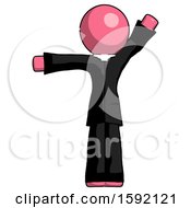 Poster, Art Print Of Pink Clergy Man Directing Traffic Left