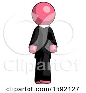 Poster, Art Print Of Pink Clergy Man Walking Front View