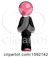 Poster, Art Print Of Pink Clergy Man Walking Away Back View