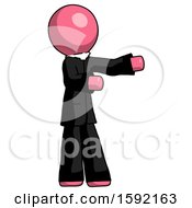 Pink Clergy Man Presenting Something To His Left