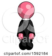 Poster, Art Print Of Pink Clergy Man Kneeling Front Pose