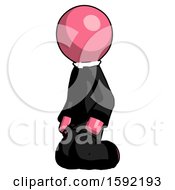 Poster, Art Print Of Pink Clergy Man Kneeling Angle View Left