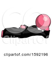 Poster, Art Print Of Pink Clergy Man Reclined On Side