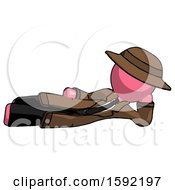 Poster, Art Print Of Pink Detective Man Reclined On Side