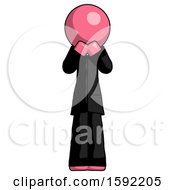 Poster, Art Print Of Pink Clergy Man Laugh Giggle Or Gasp Pose