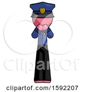 Poster, Art Print Of Pink Police Man Laugh Giggle Or Gasp Pose
