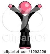 Poster, Art Print Of Pink Clergy Man With Arms Out Joyfully