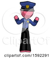 Poster, Art Print Of Pink Police Man Shrugging Confused