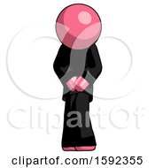 Poster, Art Print Of Pink Clergy Bending Over Hurt Or Nautious