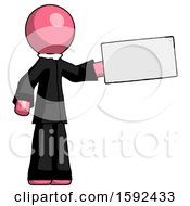 Poster, Art Print Of Pink Clergy Man Holding Large Envelope