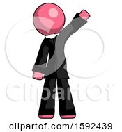 Poster, Art Print Of Pink Clergy Man Waving Emphatically With Left Arm