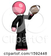 Poster, Art Print Of Pink Clergy Man Holding Football Up