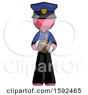 Poster, Art Print Of Pink Police Man Giving Football To You