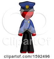 Poster, Art Print Of Red Police Man Standing Facing Forward