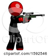 Poster, Art Print Of Red Clergy Man Shooting Sniper Rifle
