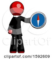 Poster, Art Print Of Red Clergy Man Holding A Large Compass