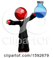 Poster, Art Print Of Red Clergy Man Holding Large Round Flask Or Beaker