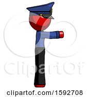 Poster, Art Print Of Red Police Man Pointing Right
