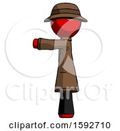 Poster, Art Print Of Red Detective Man Pointing Left