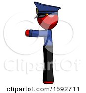 Red Police Man Pointing Left