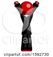 Poster, Art Print Of Red Clergy Man Hands Up
