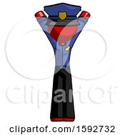 Poster, Art Print Of Red Police Man Hands Up