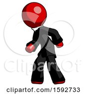 Red Clergy Man Suspense Action Pose Facing Left