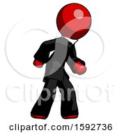 Poster, Art Print Of Red Clergy Man Suspense Action Pose Facing Right