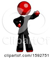 Red Clergy Man Waving Left Arm With Hand On Hip