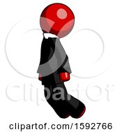 Poster, Art Print Of Red Clergy Man Floating Through Air Left