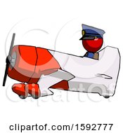 Poster, Art Print Of Red Police Man In Geebee Stunt Aircraft Side View