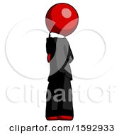 Poster, Art Print Of Red Clergy Man Thinking Wondering Or Pondering Rear View