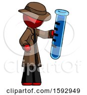 Poster, Art Print Of Red Detective Man Holding Large Test Tube